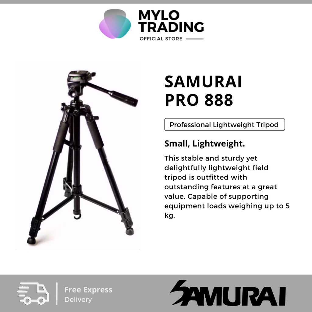Samurai Pro 888 / Pro 888s / Pro 777s Tripod Black Shopee Malaysia