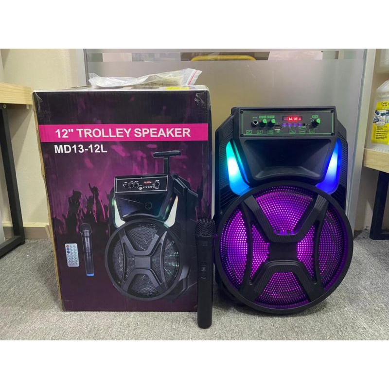 Md13-12l Portable Wireless Bluetooth Speaker 12 Inch Hi-fi Big Speaker 