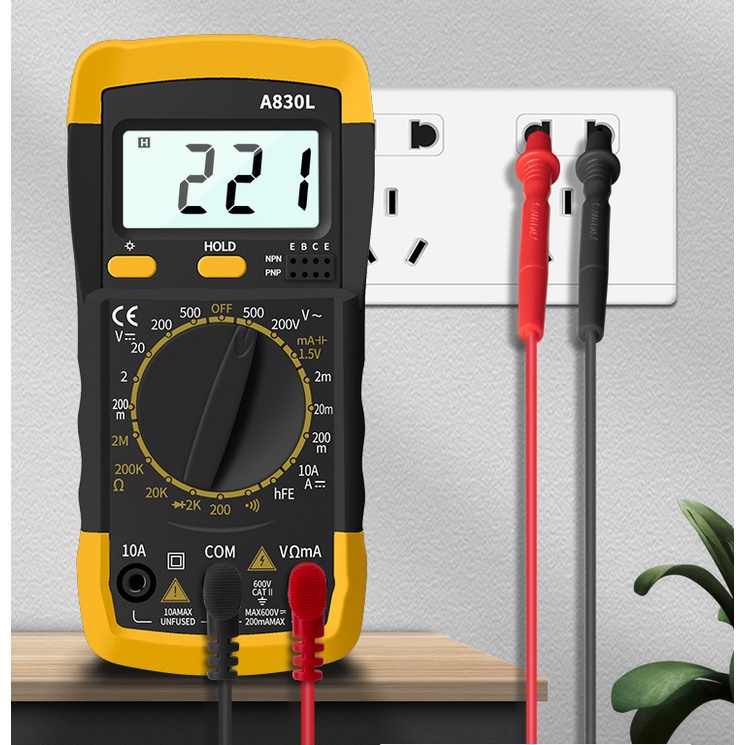 1Pcs A830L LCD Digital Multimeter AC DC Voltage Diode Freguency