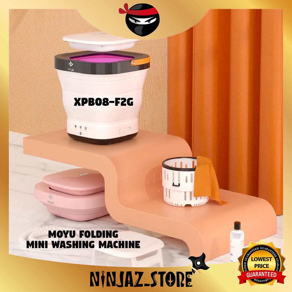 Moyu XPB08F2G Portable Mini Folding Washing Machine with Spin Dryer