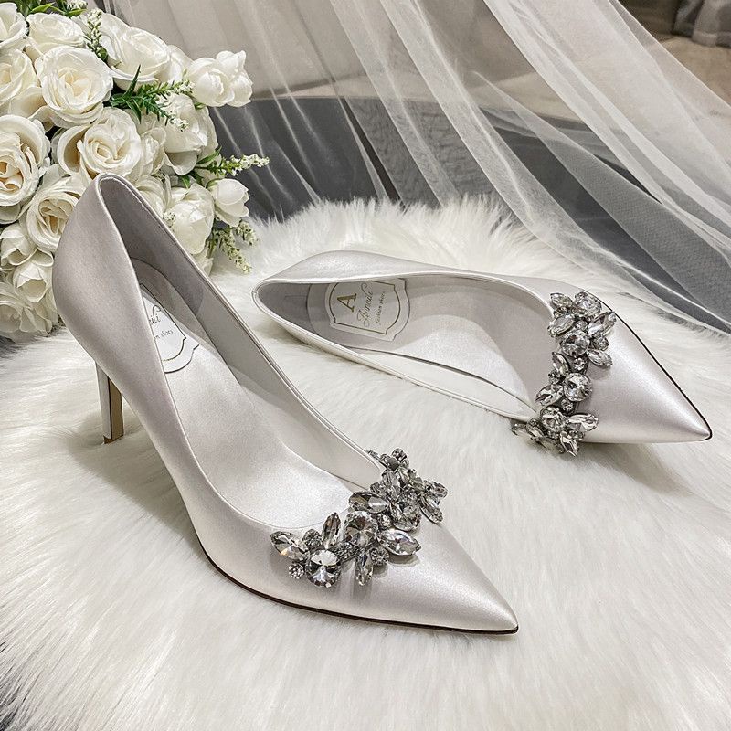 Satin Wedding Premium Kahwin Nikah Pengantin Heels Size 31 to 43 ...