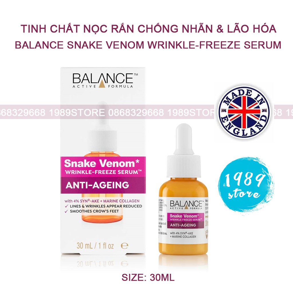 Balance Snake Venom Wrinke-Freeze Anti-Wrinkle and Aging Serum 30ML ...