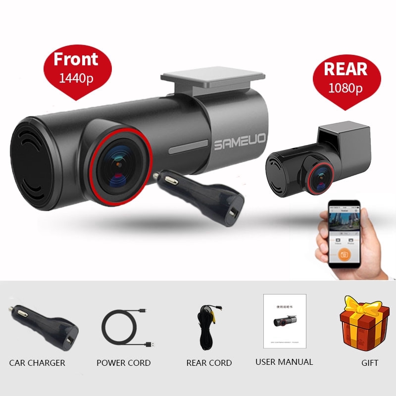 Sony IMX FHD Car Recorder Dashcam WiFi Front Rear Camera 1440P 1080P ...