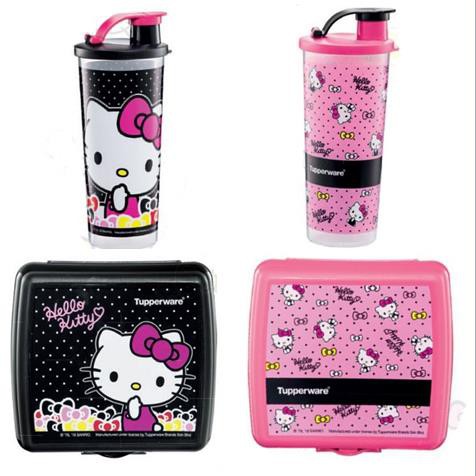 Tupperware New Limited Edition Hello Kitty Lunch Sandwich Set Express  Shipping
