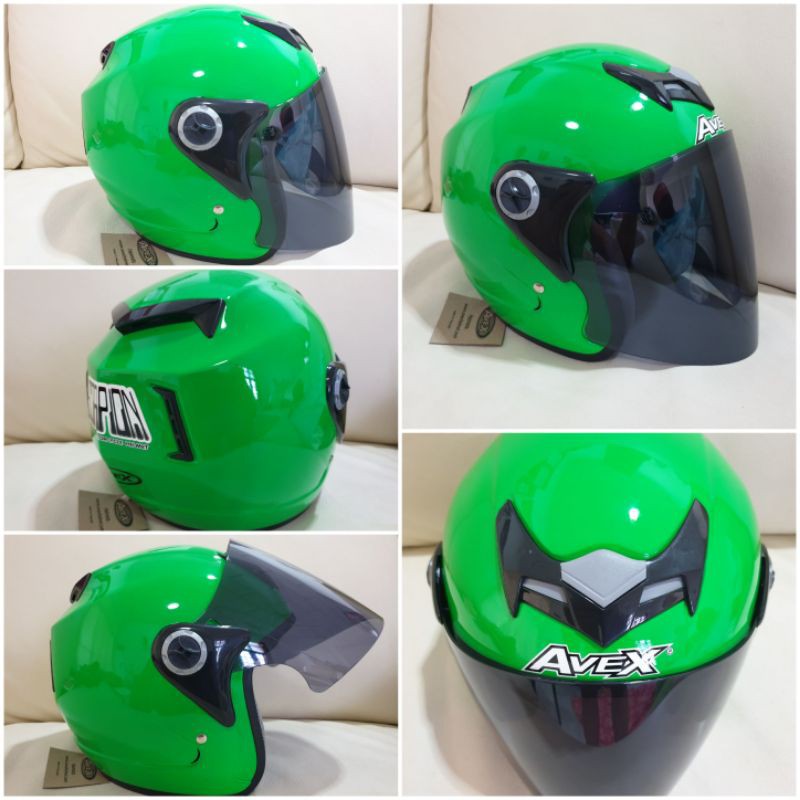 avex scorpion helmet Rare Florescent Green Avex Scorpion Motorcycles Helmet