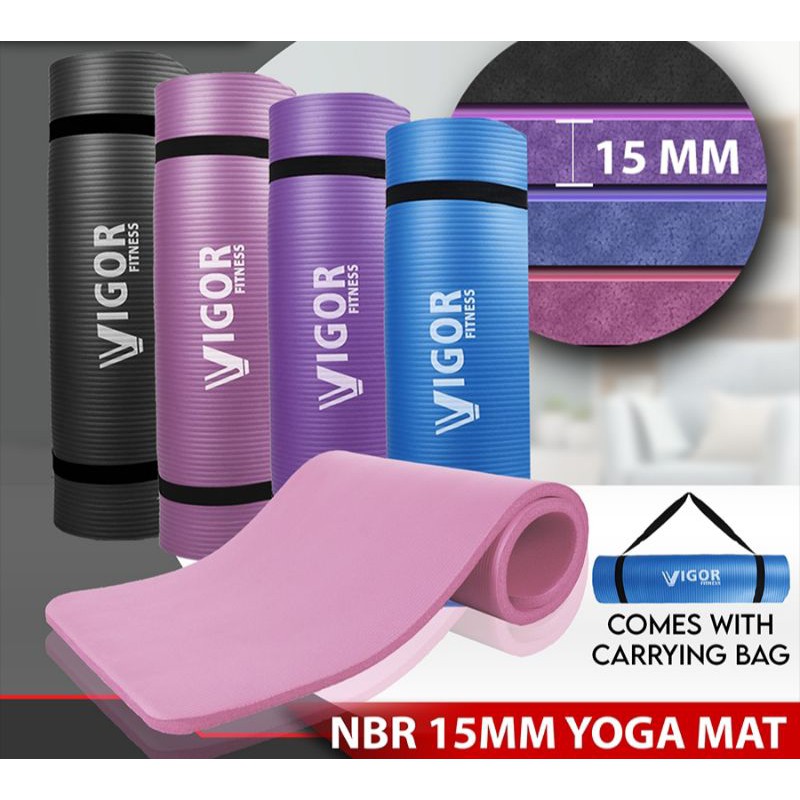 Yoga Map 15mm High Quality Extra Thick NBR c/w Carrying Strap