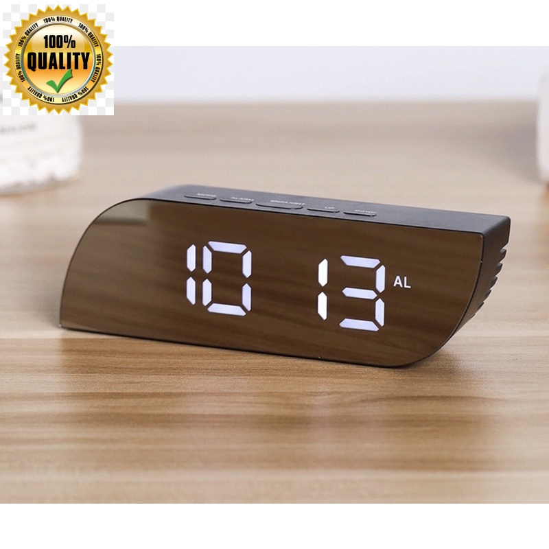 LED USB leaf Mirror Clock LED Clock Table Desk Clock USB Mirror Clock