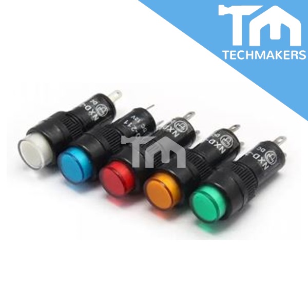 NXD-211 AD16 Tiny Small Indicator (10mm) Power Supply Signal Light Pilot Lamp Industrial LED 12V/24V/6.3V Panel Mount
