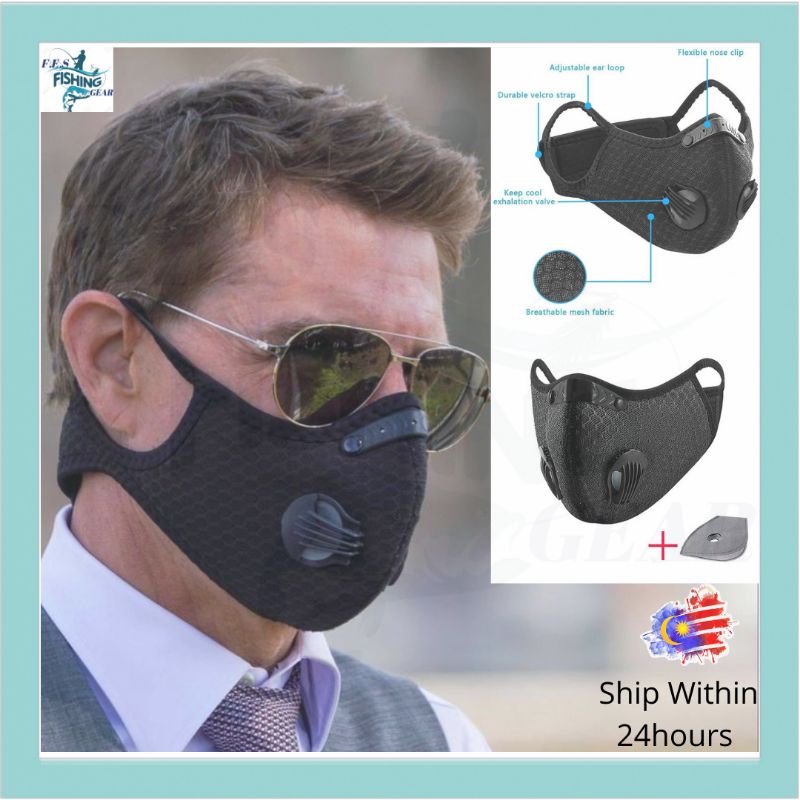 Dust Sport Mask Activated KN95 Carbon Filter AntiPollution Cycling