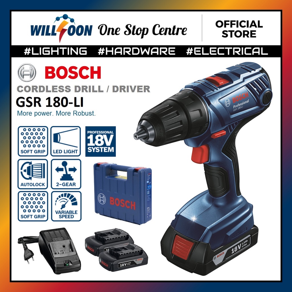 Bosch GSR 185 LI Cordless Drill Driver BRUSHLESS Motor GSR185-LI ...