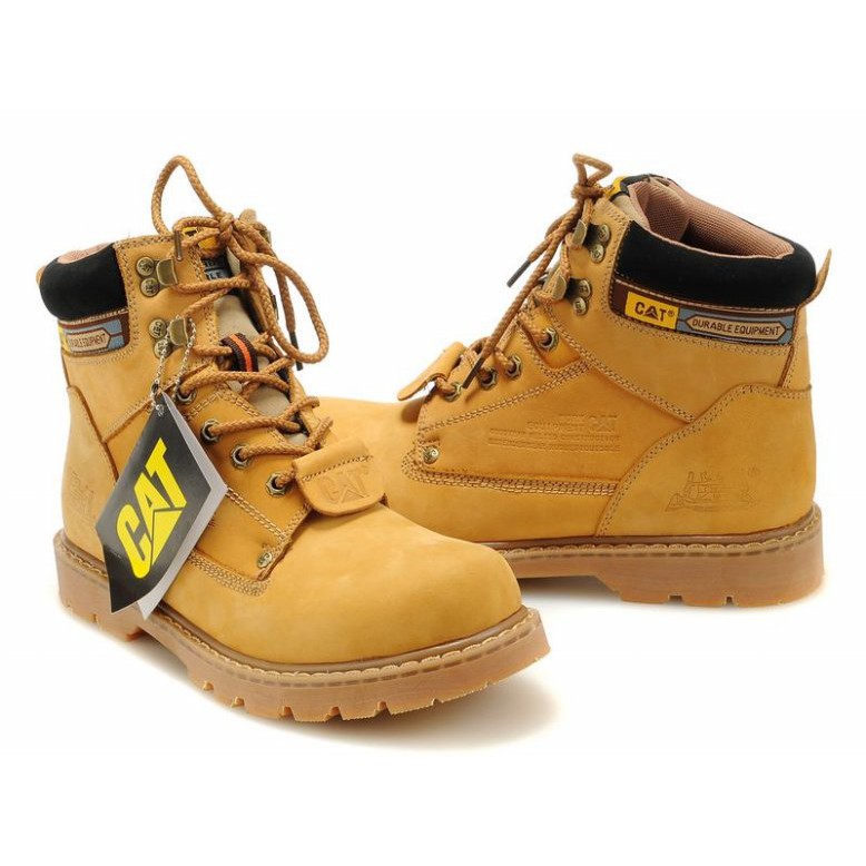 Ready stock Caterpillar Men Work Genuine Leather Boot Shoes