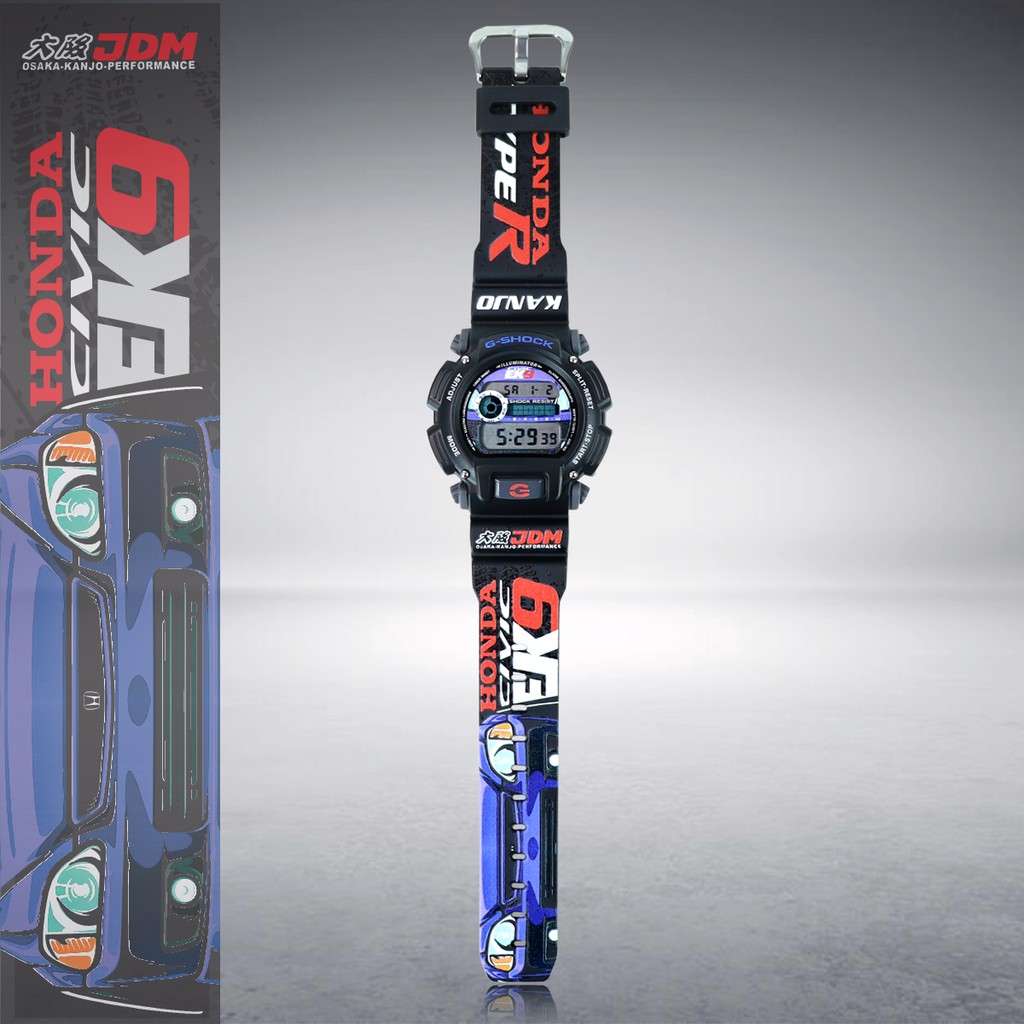 EK9 Honda Civic Type R Custom Design G Shock Watch Racing Japan Custom Watch DW 9052 Shopee Malaysia