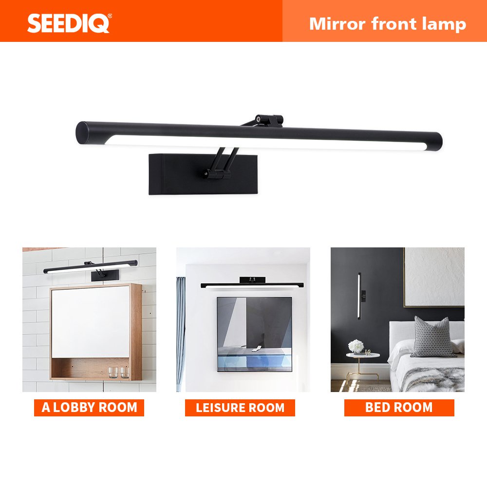 Nordic Led Bathroom Lamp Black Sconce Wall Lamp 8W 40CM 12W 55CM AC 90 ...