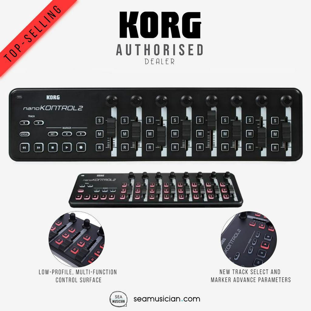 KORG NANOKONTROL2 USB SLIM LINE MIDI CONTROLLER BLACK (NANOKONTROL NANO ...