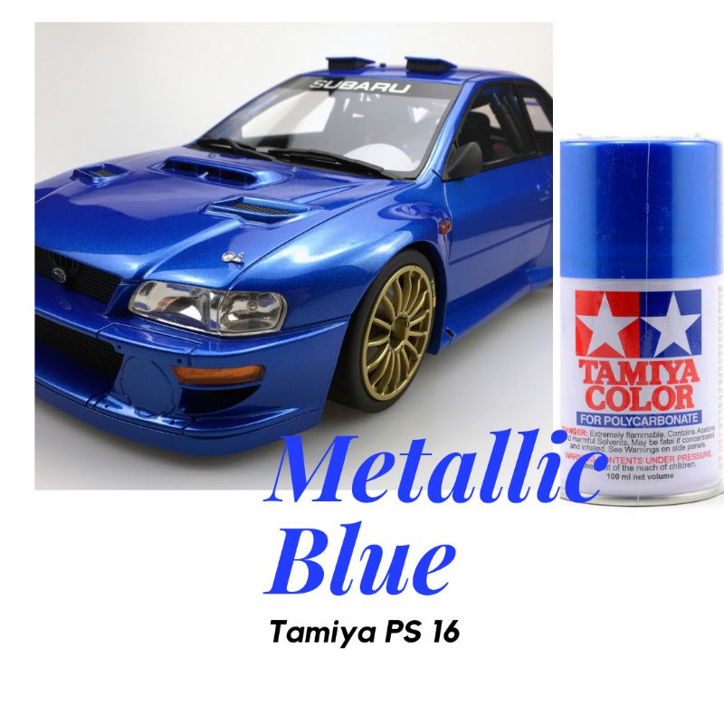 Tamiya Ps16 Polycarbonate Spray Metallic Blue spray Paint Shopee Malaysia
