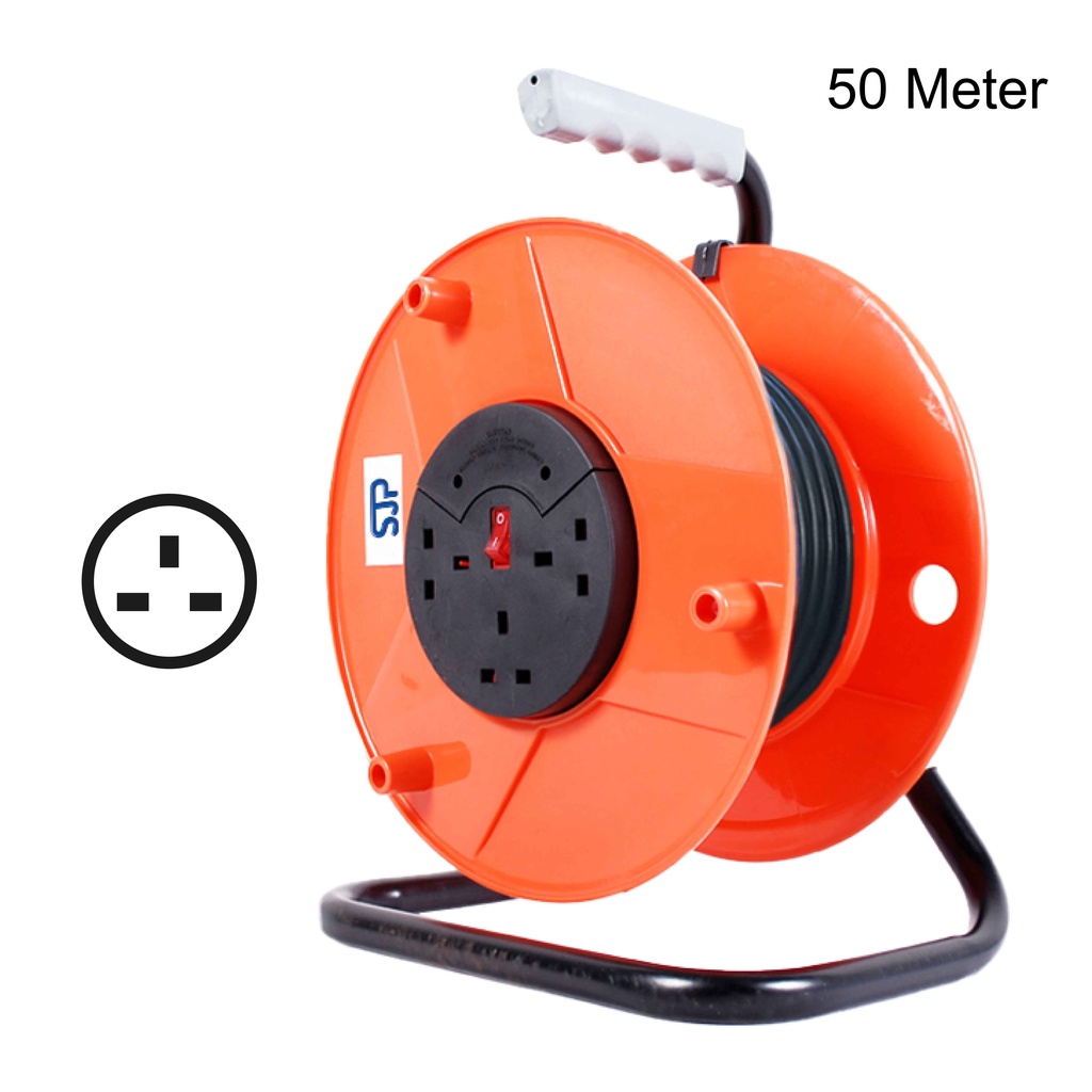 SJP Heavy Duty 3 Way Extension Cord Reel | 25 Meter & 50 Meter | 100% ...