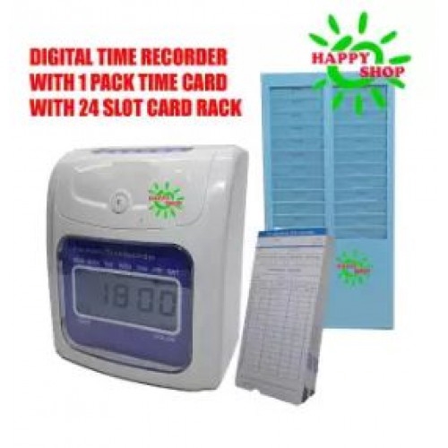 FULLY DIGITAL TIME RECORDER PUNCH CARD MACHINE (15yr warranty) | Shopee ...