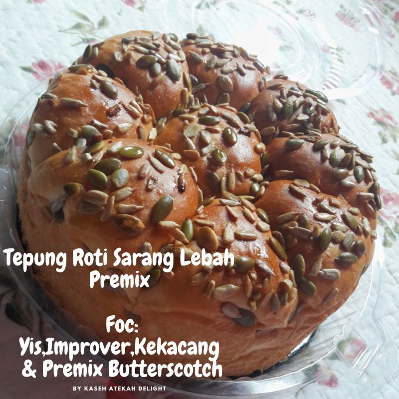 Tepung Premix Roti Sarang Lebah G Butterscotch Saf Yis Tepung Roti