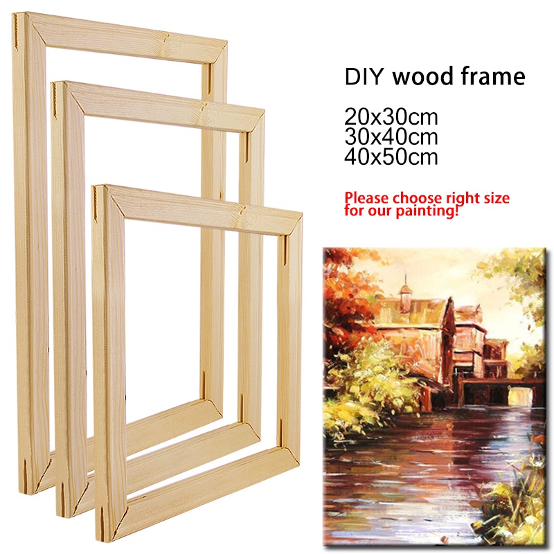 DROFE DIY Wood Frame For Paint By Number (20 x 30cm/30 x 40cm/40 x 50cm ...