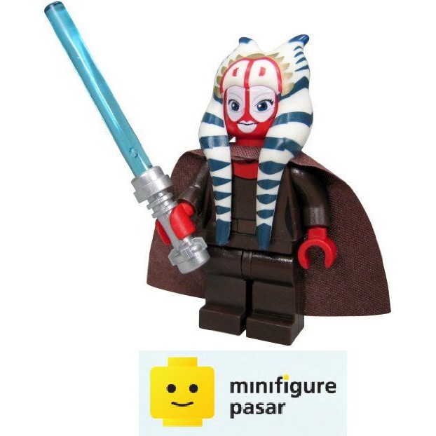 sw0309 Lego Star Wars 7931 Shaak Ti Minifigure with Lightsaber