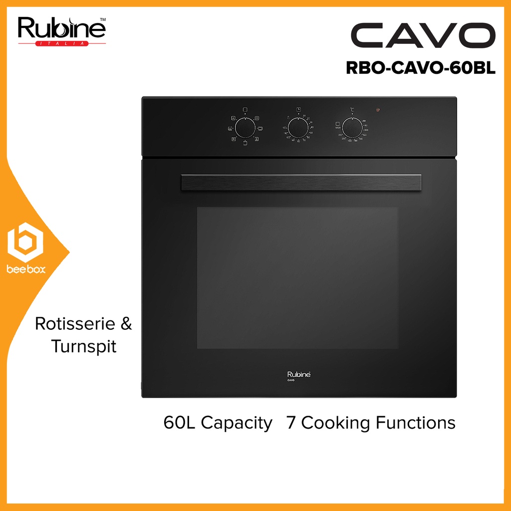 Rubine CAVO 60L Built in Oven with 7 Cooking Function & Rotisserie