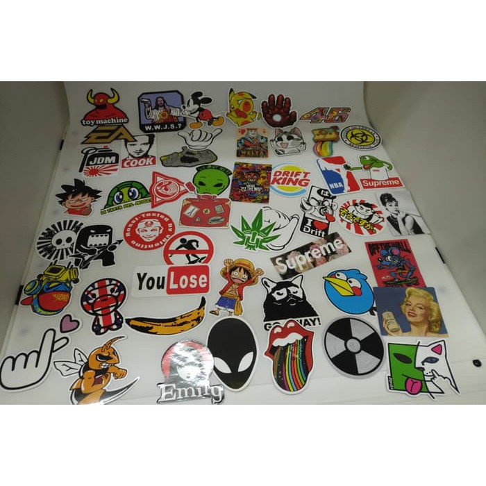 Sticker Rimowa Travel Label MIXED JDM SKATEBOARD SUPREME 50PCS IMPORTED