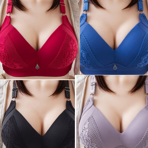Women plus size breathable 38 bra size for big breast with padded