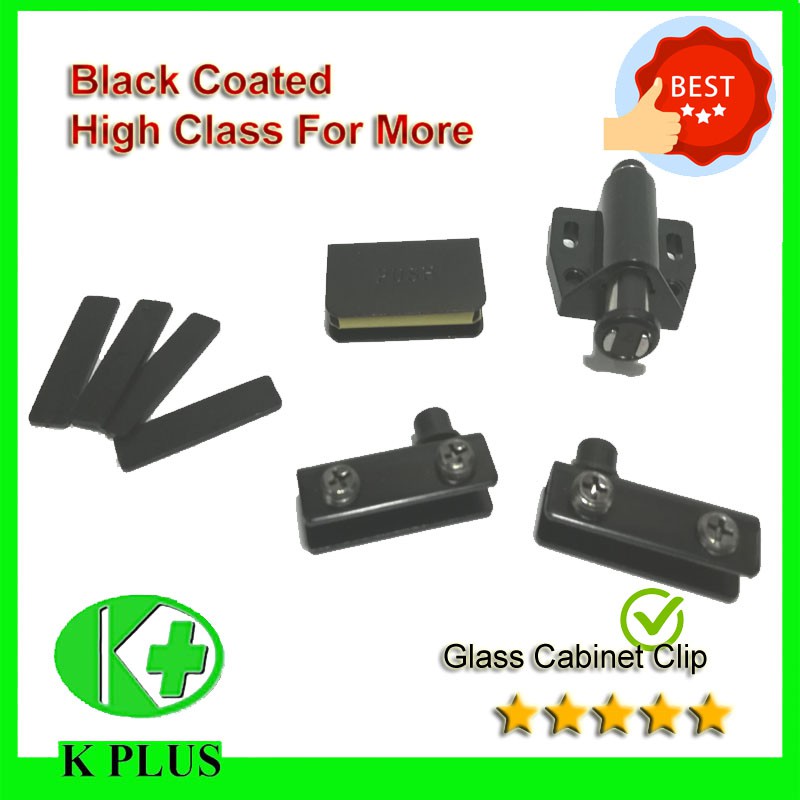 Black color hi fi Hinge Single Glass Door Magnet glass cabinet clamp ...