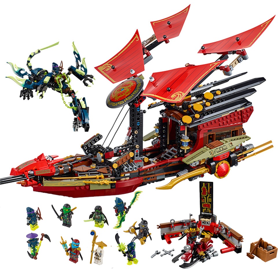 Flight Destiny Boat Bounty Ninjagoes Ship Model Building Blocks 1325 ...