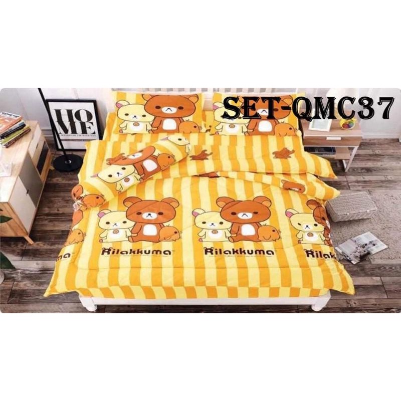Rilakkuma 4in1 Queen size Fitted Bedsheet (no blanket) Shopee Malaysia