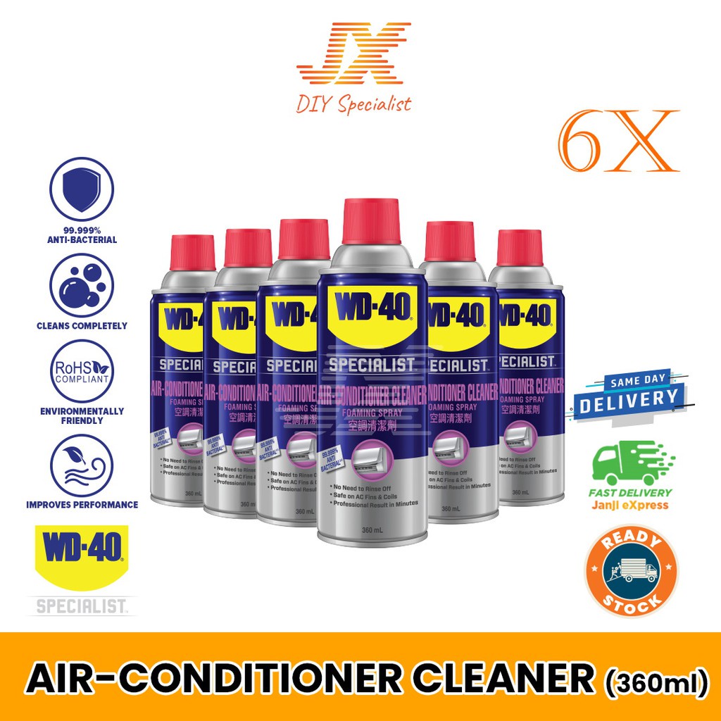 Six Pack WD40 AirConditioner / AirCond Cleaner (3in1) 331mL / WD40