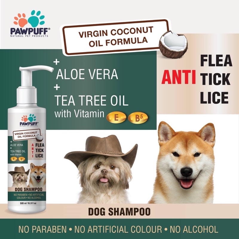 PAW PUFF DOG SHAMPOO Coconut Oil 500ml Shopee Malaysia