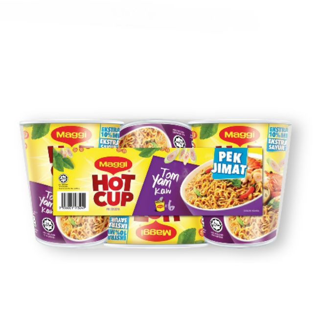 Maggi Hot Cup Tom Yam 61g X 6 Shopee Malaysia