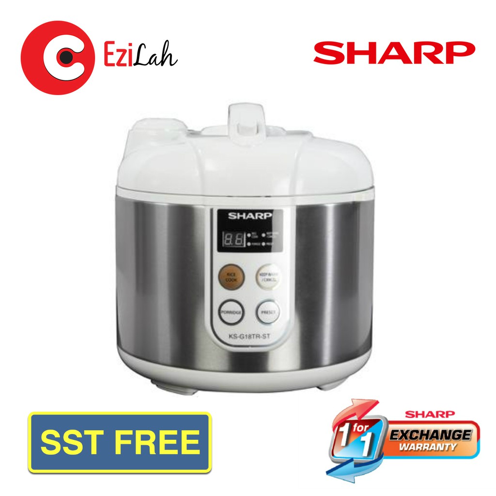 Sharp Jar Rice Cooker (1.8L) KSG18TRST | Shopee Malaysia
