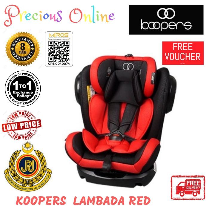 READY STOCK Koopers Lambada Convertible Car Seat Deep Red 8 Year Warranty Shopee Malaysia