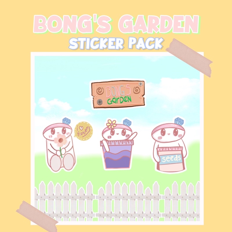 BONG’s GARDEN Sticker Pack | Shopee Malaysia