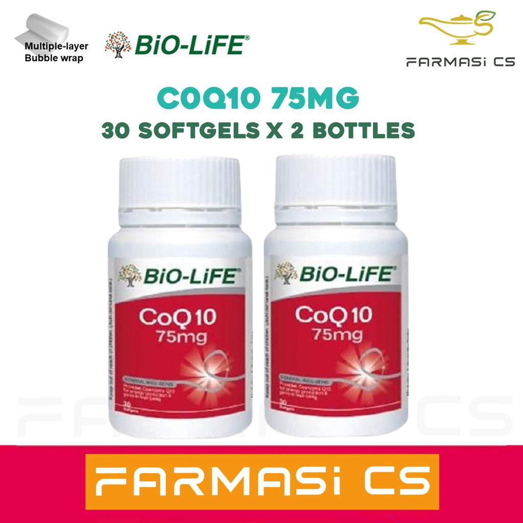 PROMO BioLife CoQ10 75mg 30s x 2 (TWIN) EXP09/2025 [ Bio Life Biolife