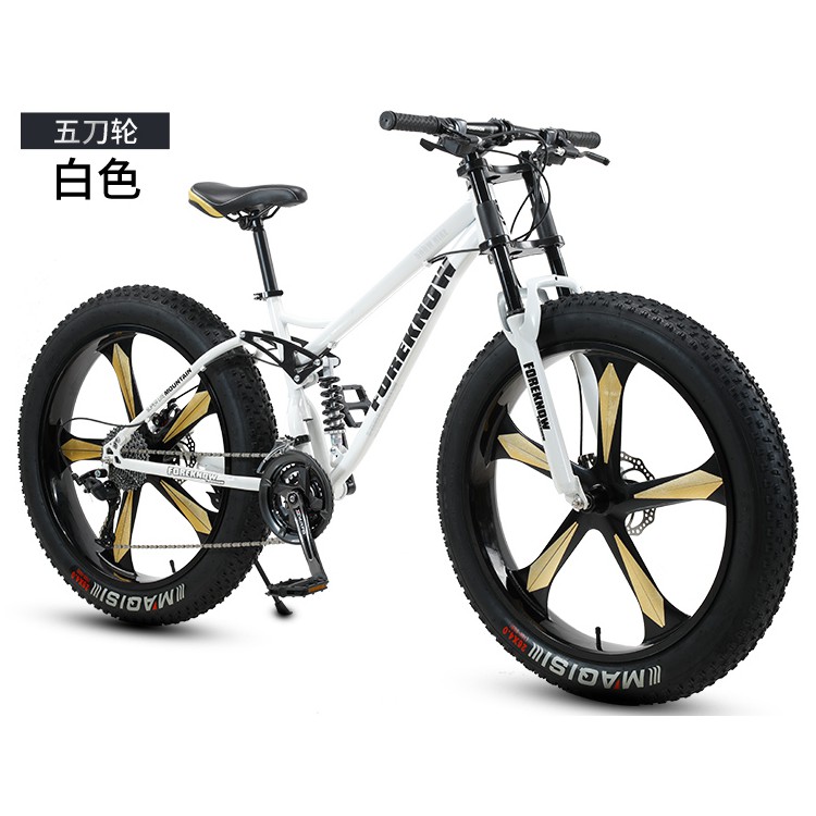 Fat Bike 24 26 Inch MTB Mountain Bike 4.0 Tires 21 Speed Rim 3 5 Spoke Basikal Murah F05