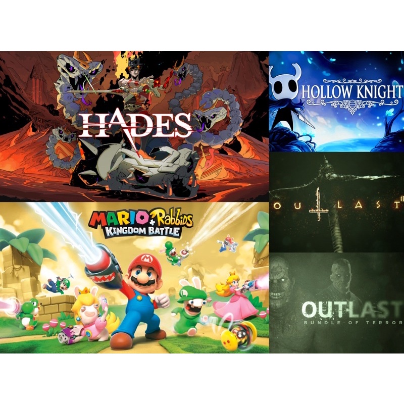 (5in1)Nintendo Switch Digital Hades,Mario Rabbid+dlc,Hollow Knight ...