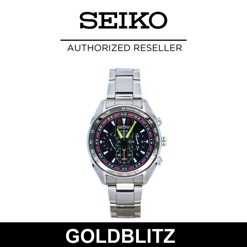 Seiko Criteria Solar Chronograph Sapphire Crystal SSC045P1 Men Watch Shopee Malaysia