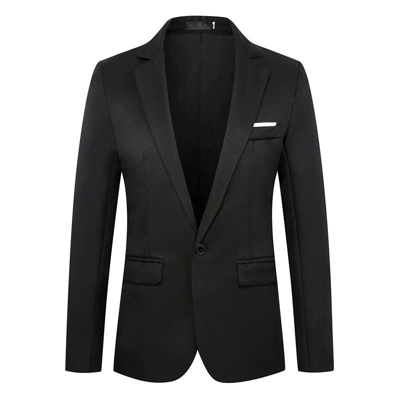 Men's Suit Long Sleeve Casual Business Slim Fit Formal One Button ...