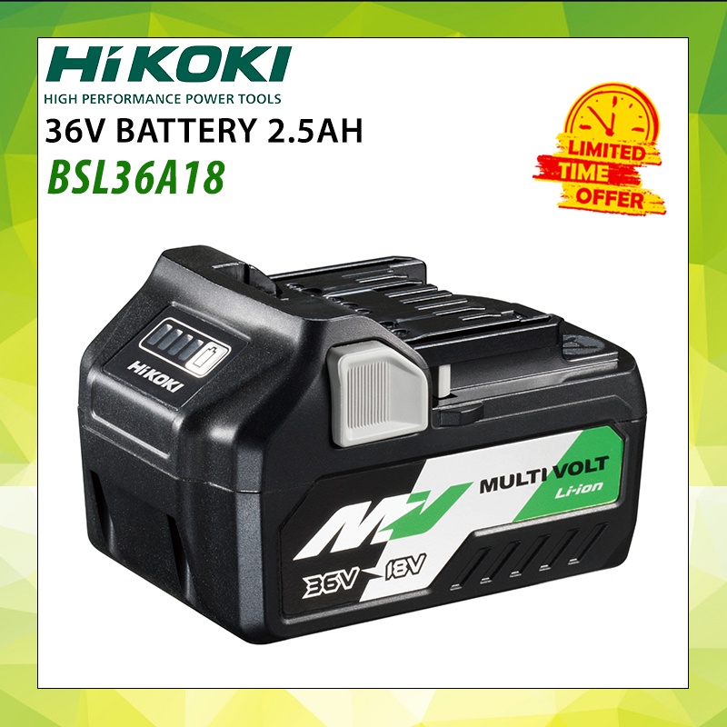 Hitachi 18v best sale 2.5 ah battery