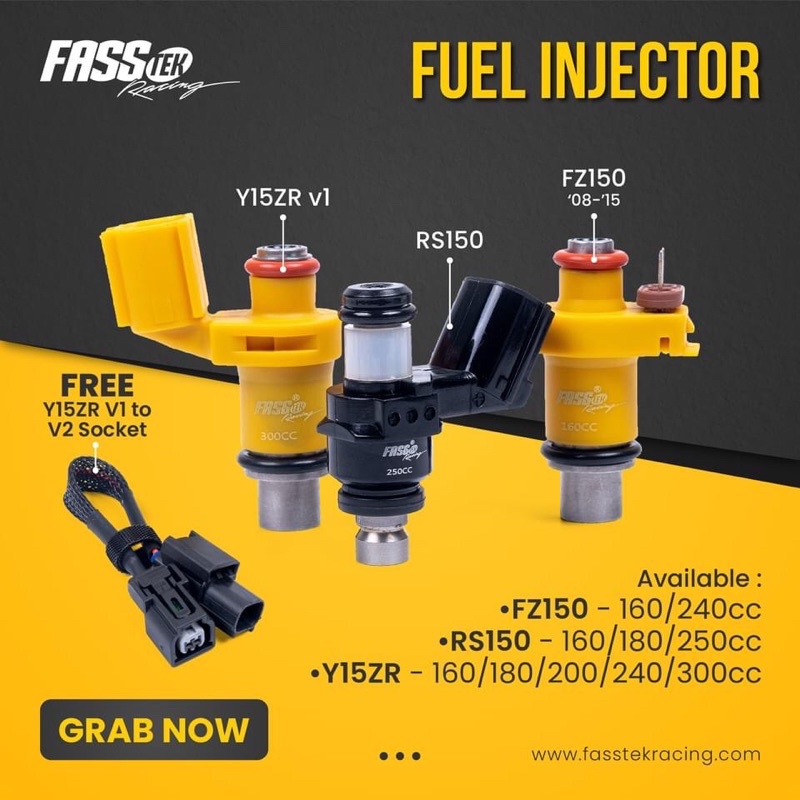 FASSTek SBK Racing Fuel Injector Yamaha Y15zr V1 V2 Y16ZR FZ2016 FZ ...