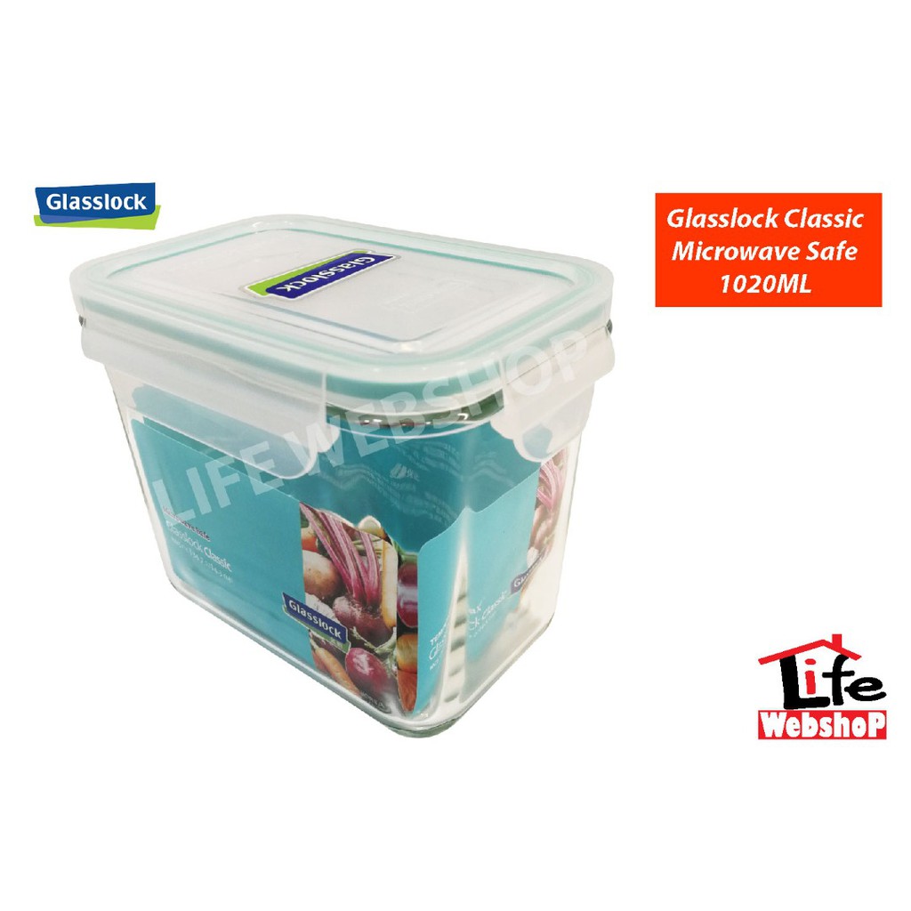 GLASSLOCK CLASSIC FOOD CONTAINER (RECTANGULAR) 1025ML WITHOUT BOX ...