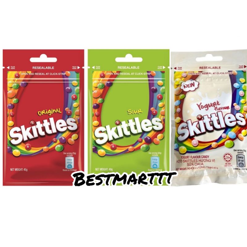 Skittles Original/Sour/yogurt Candies 40G/45G Shopee Malaysia