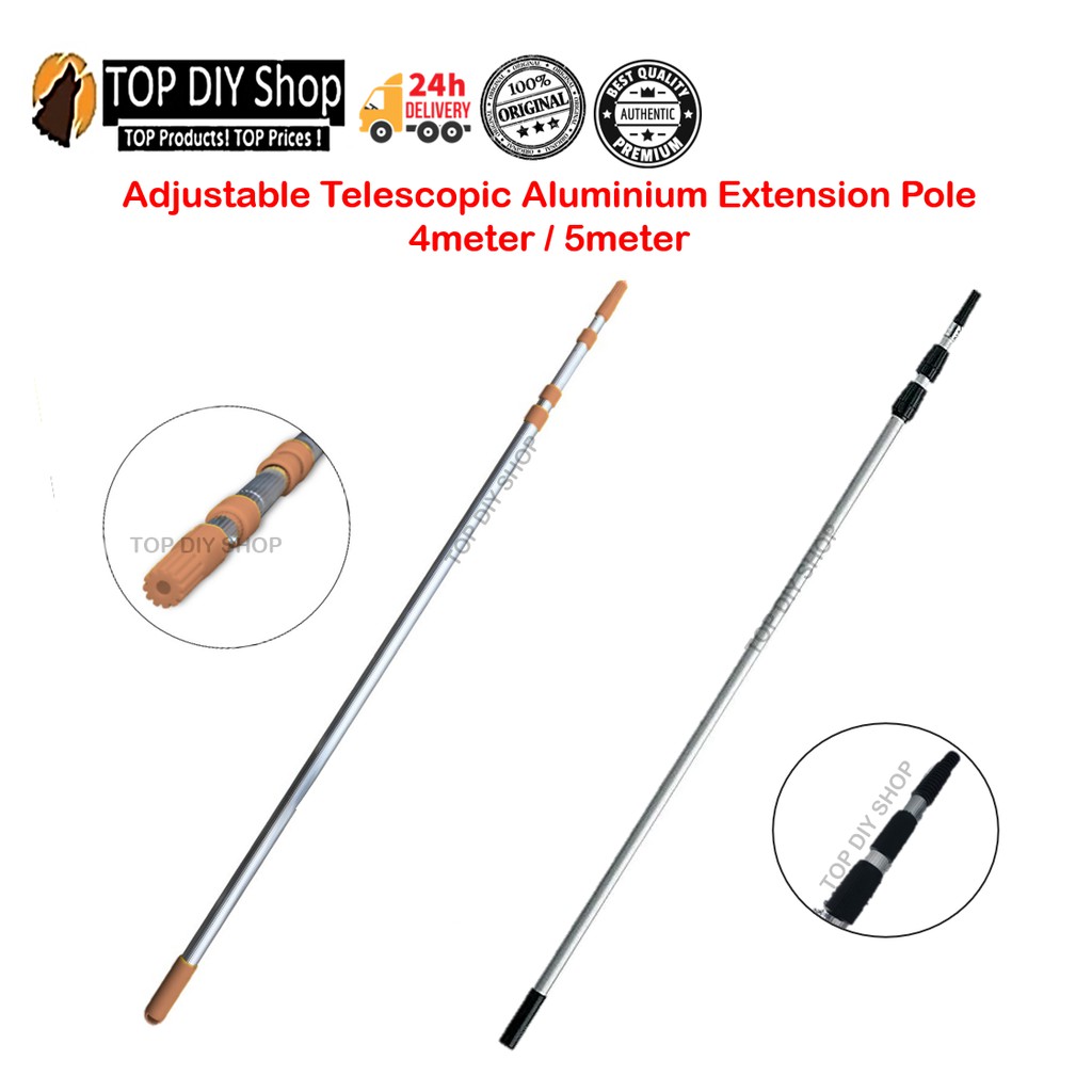 4M 5M Adjustable Aluminium Extension Pole Telescopic Rod Telescopic
