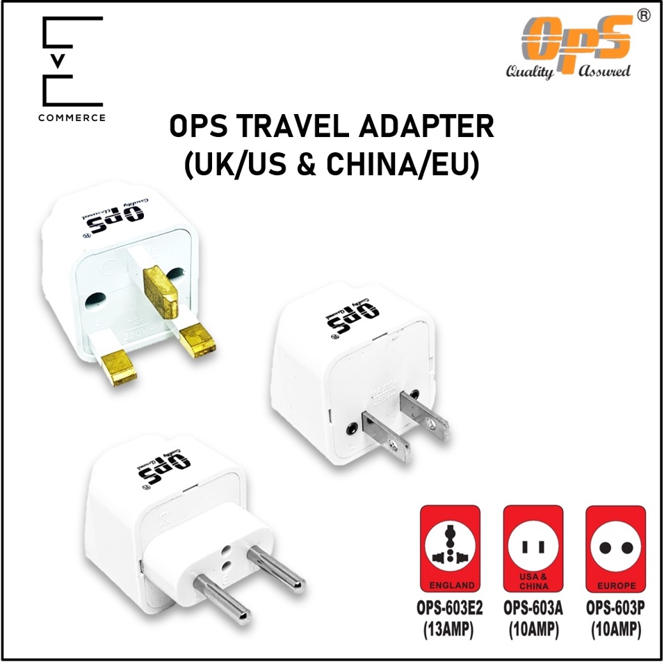 OPS TRAVEL ADAPTER (UK/US/CHINA/EU) | Shopee Malaysia