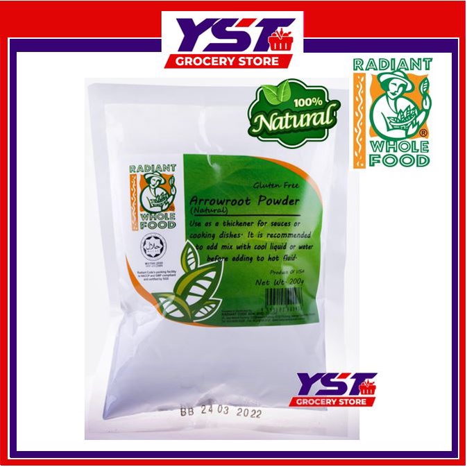 【Radiant Code】Radiant Natural Arrow Root Powder 天然葛根粉 (200g) | Shopee ...