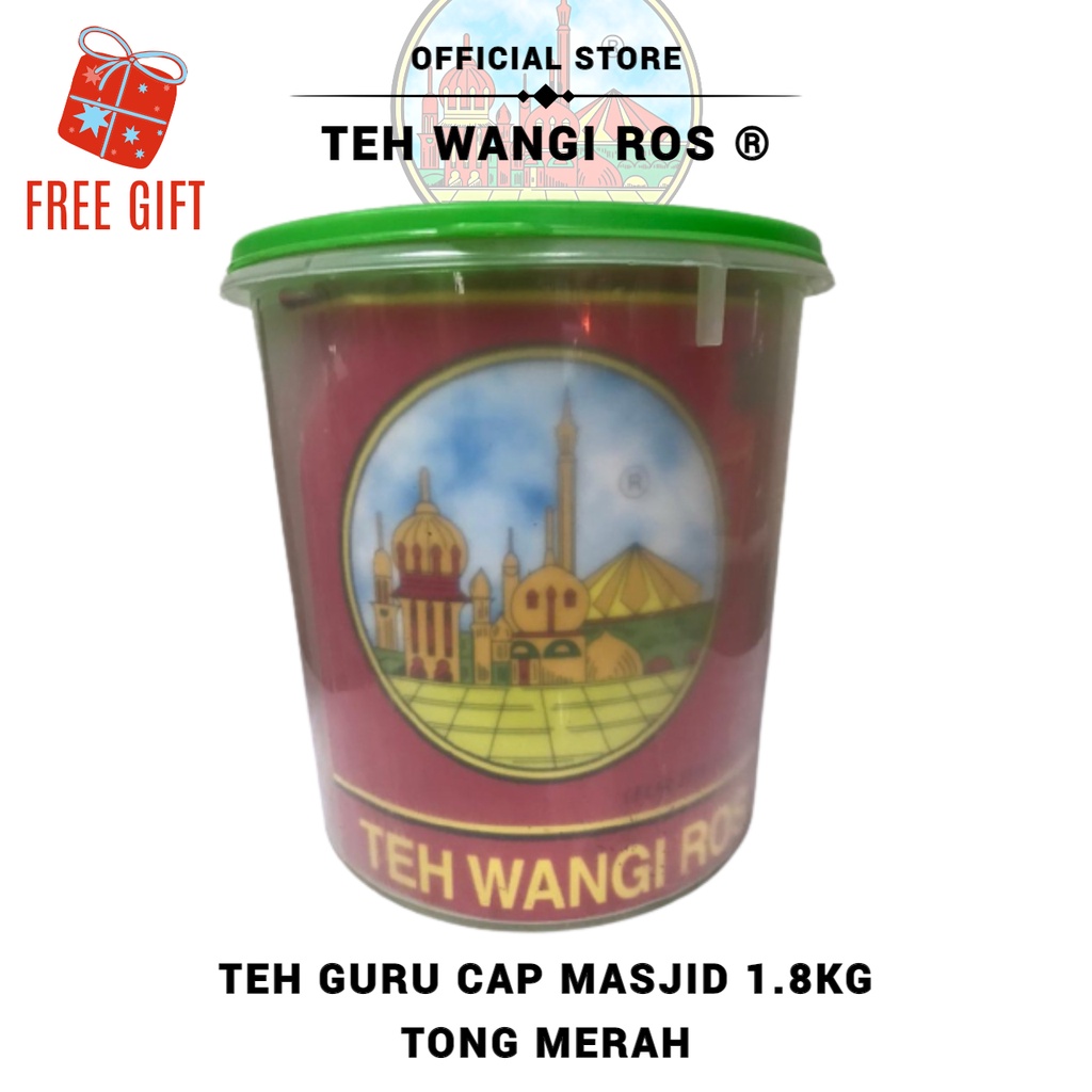 TEH GURU CAP MASJID 1.8KG DATANG BERSAMA TONG (TONG MERAH) | Shopee ...