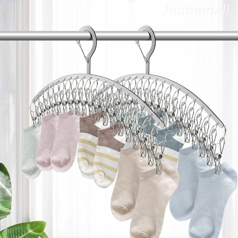 20 Clips Stainless Steel Windproof Clothespin Laundry Hanger